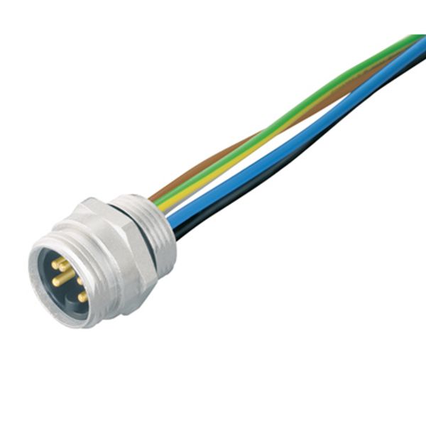Round plug ,Built-in (with cable), Pin, 7/8", Number of poles: 3, 0.2  image 1