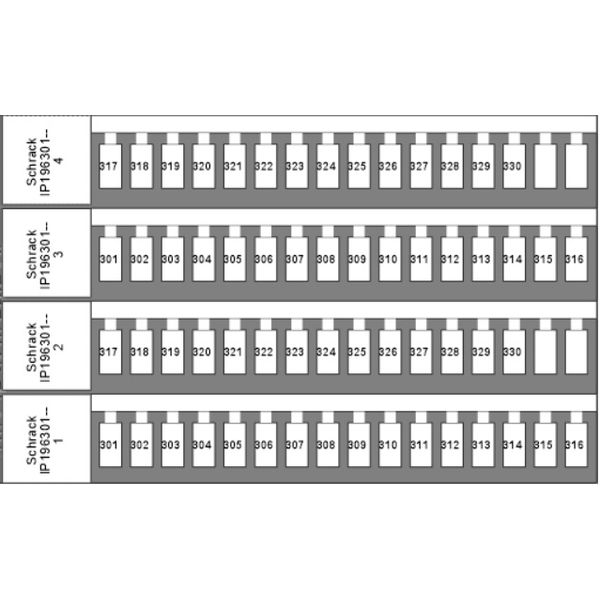 Marking tags for TB and ST - terminals, 301-330 (each 2x) image 1