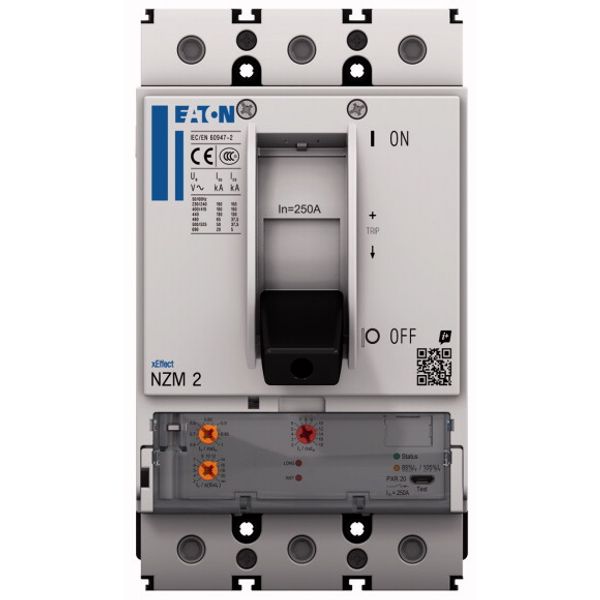 NZM2 PXR20 circuit breaker, 90A, 3p, plug-in technology image 1