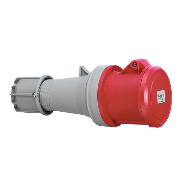 CEE connector, IP44, 63A, 5-pole, 400V, 6h, red image 1