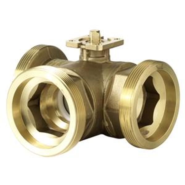 VBG61.50-40 - 3-port ball valve, externally threaded, PN40, DN50, kvs 40 image 1