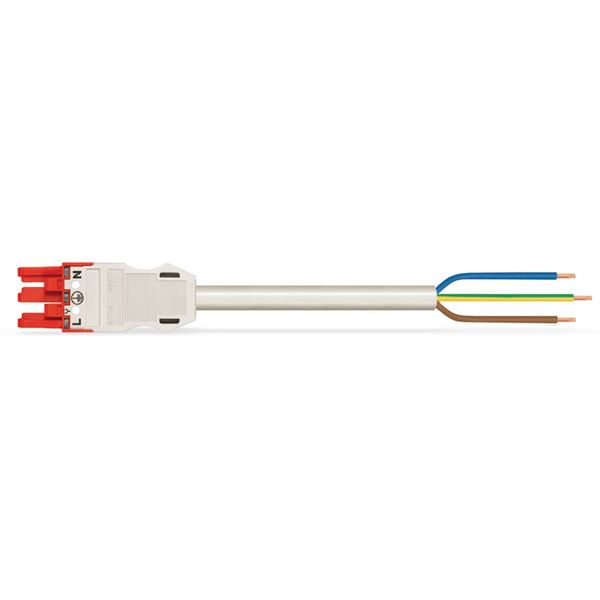 pre-assembled connecting cable;Eca;Socket/open-ended;red image 1