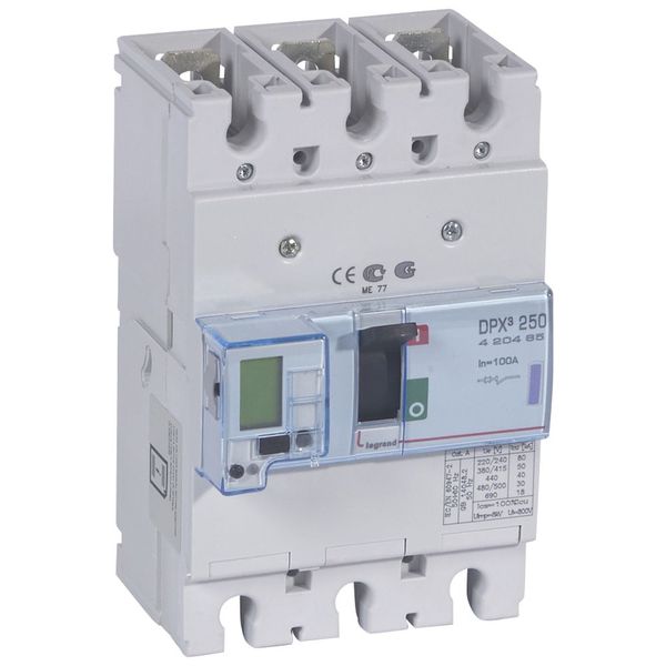 MCCB electronic + energy metering - DPX³ 250 - Icu 50 kA - 400 V~ - 3P - 100 A image 2