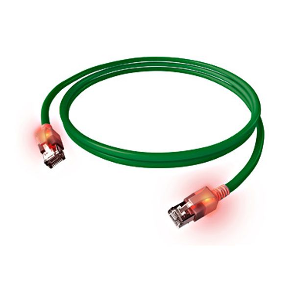 DualBoot LED ISDN Patch Cord, Cat.3, Unshielded, green, 2m image 1