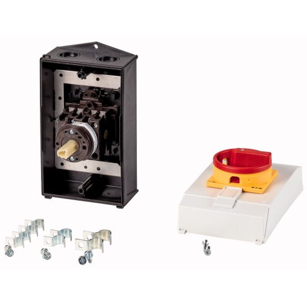 Main switch, T0, 20 A, surface mounting, 2 contact unit(s), 3 pole + N, Emergency switching off function, Lockable in the 0 (Off) position, hard knock image 1