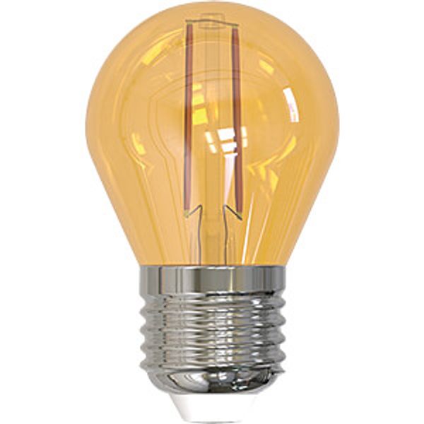 LED Bulb Filament E27 2W P45 YELLOW iLight image 1
