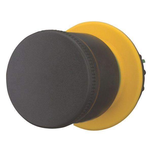 HALT/STOP-Button, RMQ-Titan, Mushroom-shaped, 30 mm, Non-illuminated, Pull-to-release function, Black, yellow, RAL 9005 image 6