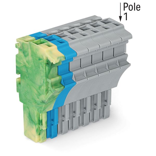 1-conductor female connector Push-in CAGE CLAMP® 4 mm² green-yellow/bl image 1