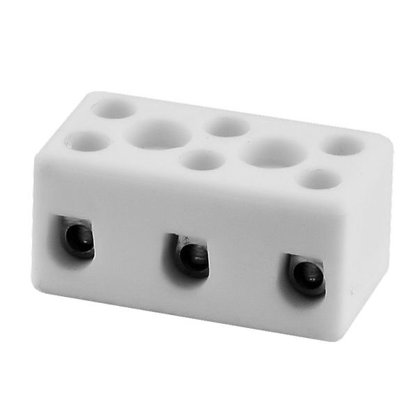 Porcelain terminal block CPO-5A-3P white image 1