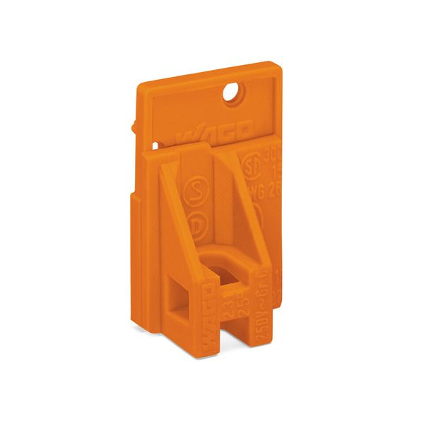 End plate snap-fit type 1.5 mm thick orange image 1