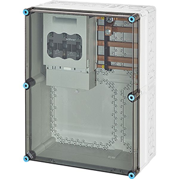 Mi load separator box IP65, 1x250A NH1 3p op Rail 400A 5-pin, 450x600 image 1