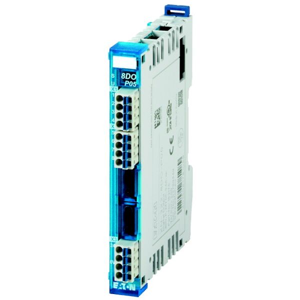 Digital output module, 8 digital outputs short-circuit proof 24 V DC/0.5 A each, pulse-switching image 2