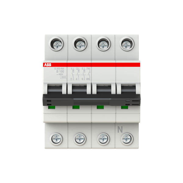 S203-B100NA Miniature Circuit Breaker - 3+NP - B - 100 A image 5