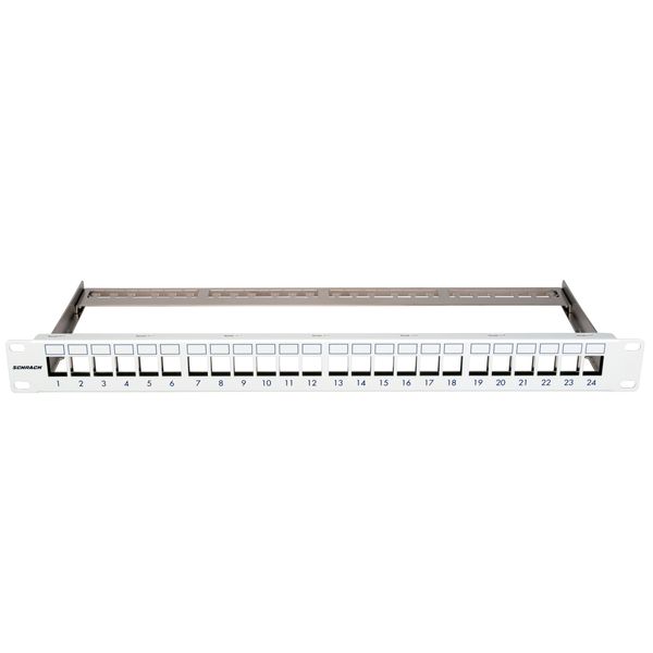 Patchpanel 19" empty for 24 modules (SFA)(SFB), 1U, RAL7035 image 2