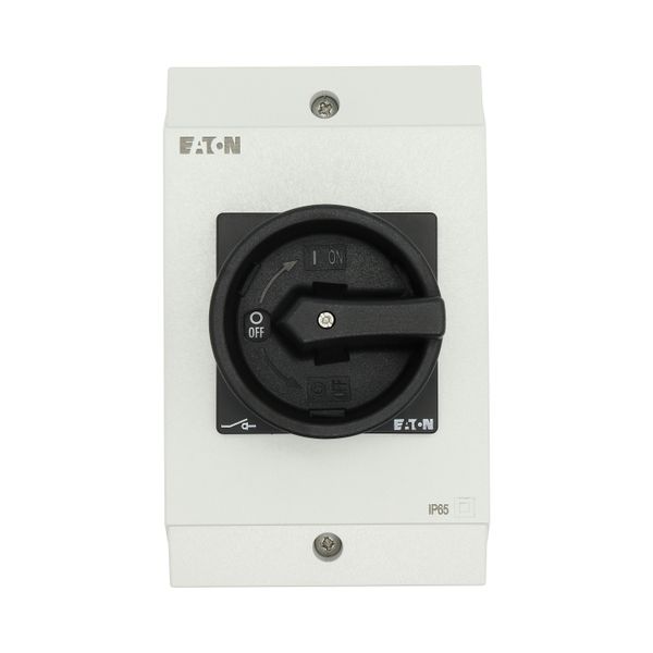 Main switch, T0, 20 A, surface mounting, 3 contact unit(s), 3 pole, 2 N/O, 1 N/C, STOP function, Lockable in the 0 (Off) position, hard knockout versi image 20