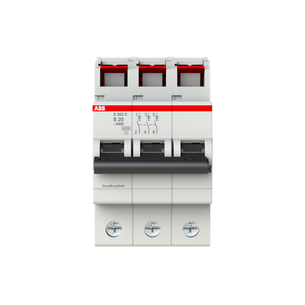 S203S-B20 Miniature Circuit Breaker - 3P - B - 20 A image 4