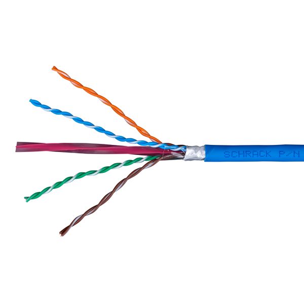 U/UTP Cable Cat.6a, 4x2xAWG23/1, 500MHz, LS0H, Eca, blue image 1