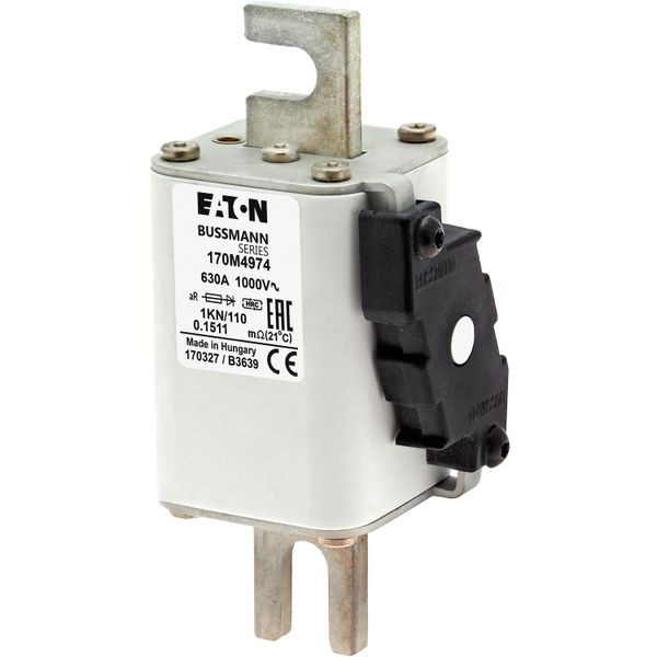 Fuse-link, high speed, 630 A, AC 1000 V, DIN 1, 51 x 69 x 138 mm, aR, DIN, IEC, type K indicator image 7