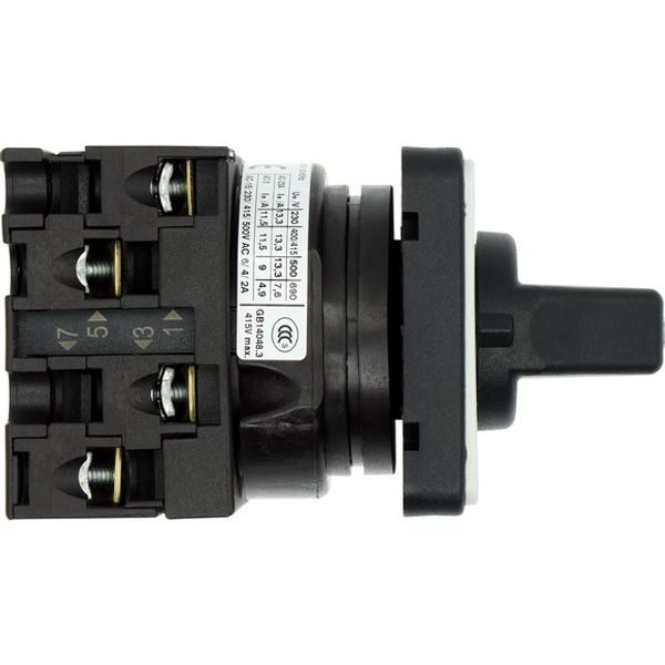 Changeover switches, T0, 20 A, flush mounting, 2 contact unit(s), Contacts: 4, With spring-return from START, 45 °, momentary/maintained, AUTO-0-HAND image 8