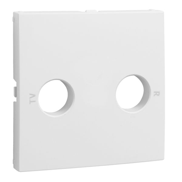 COVER PLATE FOR R - TV SOCKETS WHITE image 2