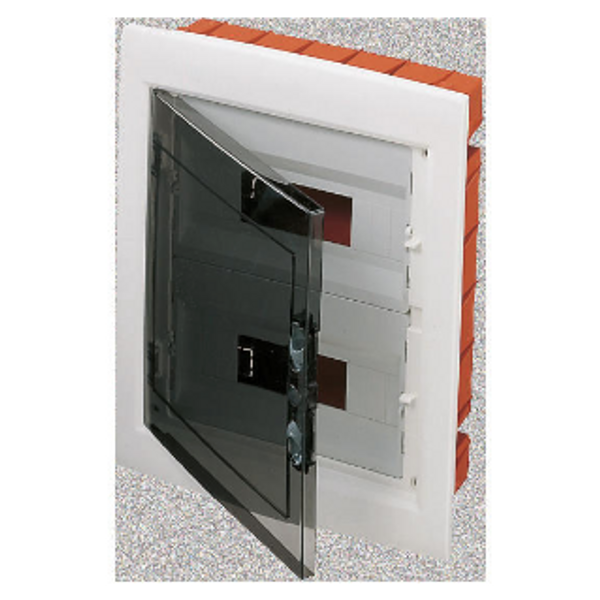 DISTRIBUTION BOARD - PANEL WITH WINDOW AND EXTRACTABLE FRAME - SMOKED DOOR - TERMINAL BLOCK N (3X16)+(11X10) E (3X16)+(11X10) - (12X2) 24M-IP40 image 1