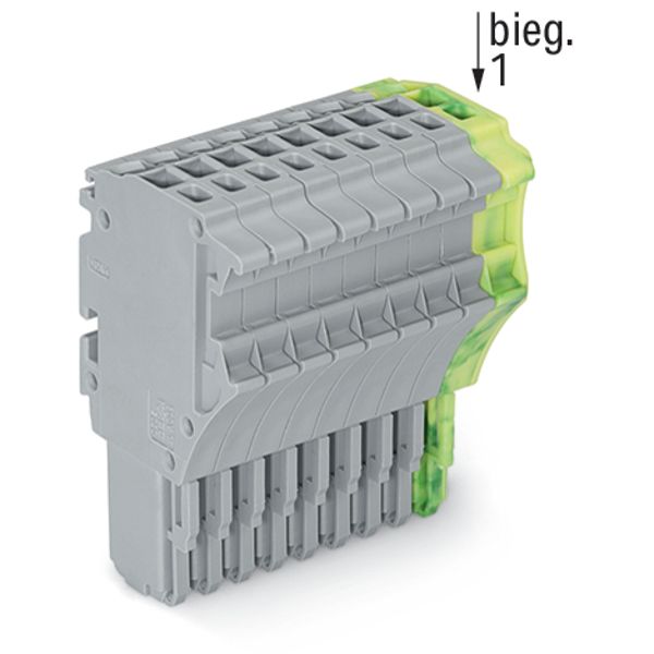 1-conductor female connector Push-in CAGE CLAMP® 1.5 mm² gray, green-y image 2