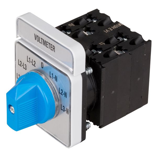 Voltmeter-Selector Switch 3 x L-L / 3 x L-N, Panel mounting image 4