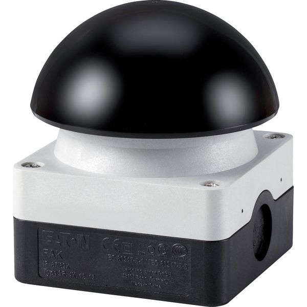 Palm switch, 1N/O+1N/C, mushroom black, surface mounting image 4