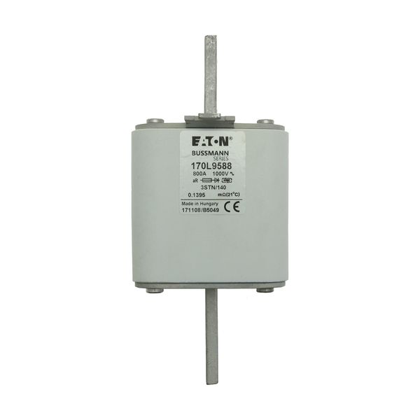 Fuse-link, high speed, 800 A, AC 1000 V, Size 3, 76 x 92 x 171 mm, aR, IEC, single indicator image 8