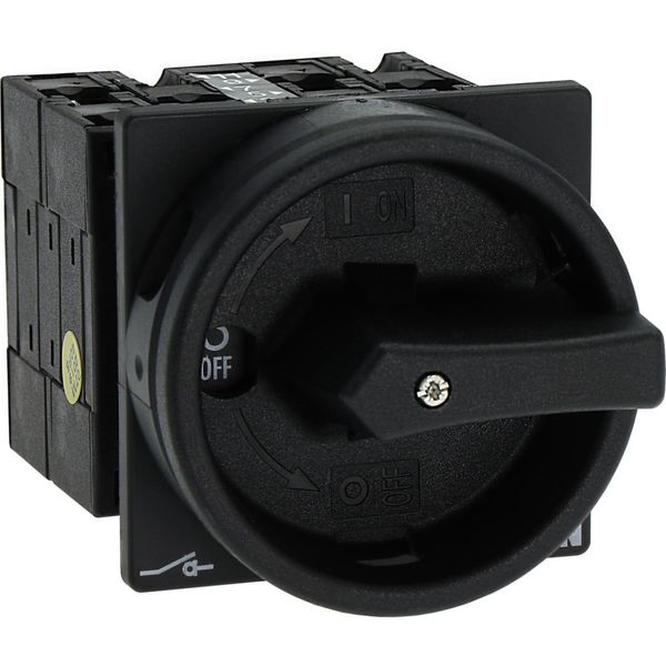 Main switch, 3 pole + N + 1 N/O + 1 N/C, 32 A, STOP function, 90 °, Lockable in the 0 (Off) position, flush mounting image 35