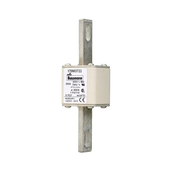 Fuse-link, high speed, 550 A, AC 690 V, compact size 1, 45 x 45 x 148 mm, aR, IEC, UL image 10