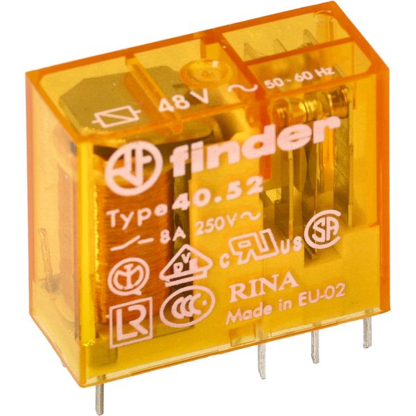 PCB/Plug-in Rel. 5mm.pinning 2CO 8A/48VAC/Agni (40.52.8.048.0000) image 3