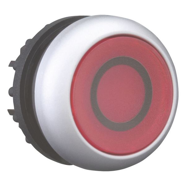 Illuminated pushbutton actuator, RMQ-Titan, Flush, maintained, red, inscribed, Bezel: titanium image 6