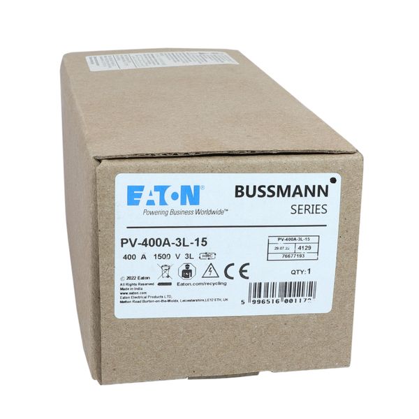 Fuse-link, high speed, 400 A, DC 1500 V, 3L, 75 x 205 mm, gPV, IEC, UL, with indicator image 14