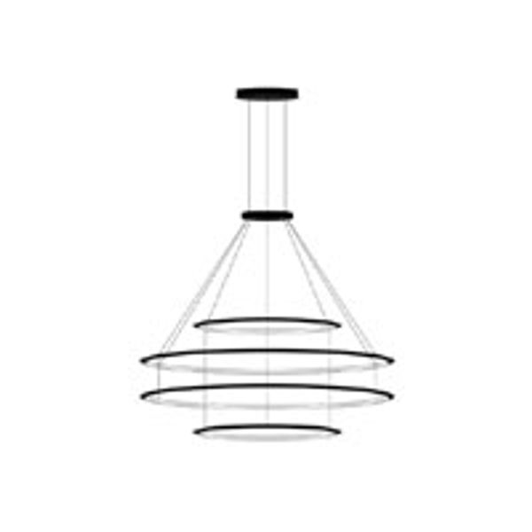 Pendant Circular Inward 4 Rings (ø600 ø1200 ø1200 ø600) LED 206.3W 7864lm 3000K White image 1