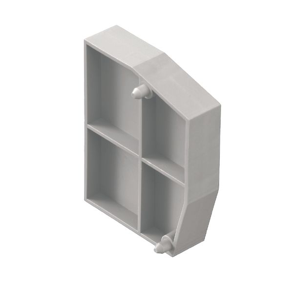 End and partition plate for terminals, 74 mm x 15 mm, grey image 1