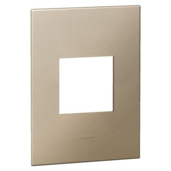 American and South African standard plate Arteor square version 2 modules for 2'' x 4'' box - champagne image 1