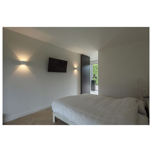 PLASTRA CUBE wall light, square, white plaster, G9, max. 42W image 2
