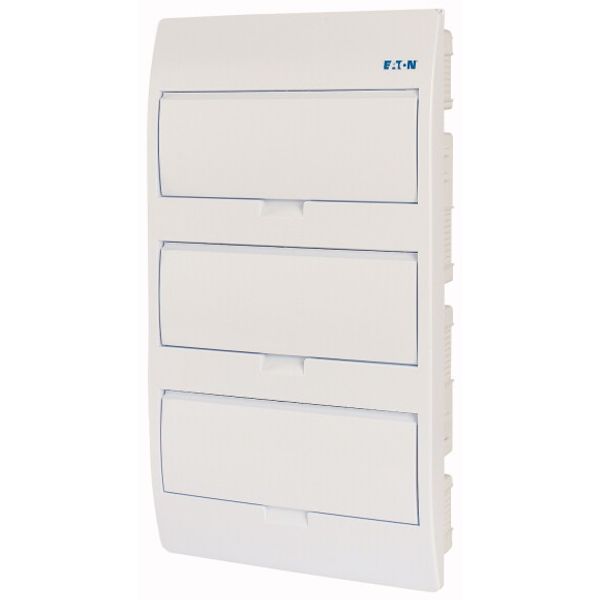 ECO Compact distribution board, flush mounting, 3-rows, 12 MU, IP40 image 1