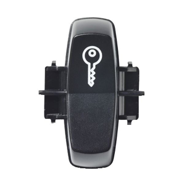 Renova - rocker - printed symbol KEY - for S100 switch - black image 2