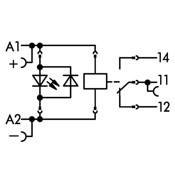 Relay module Nominal input voltage: 48 VDC 1 changeover contact gray image 9