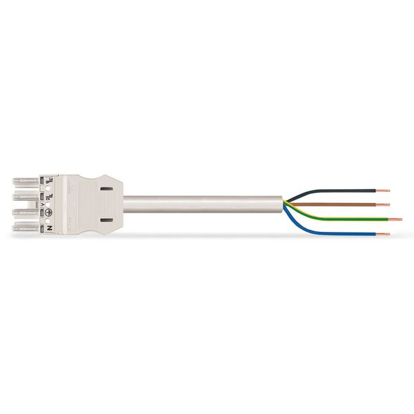 pre-assembled connecting cable;Eca;Socket/open-ended;white image 1