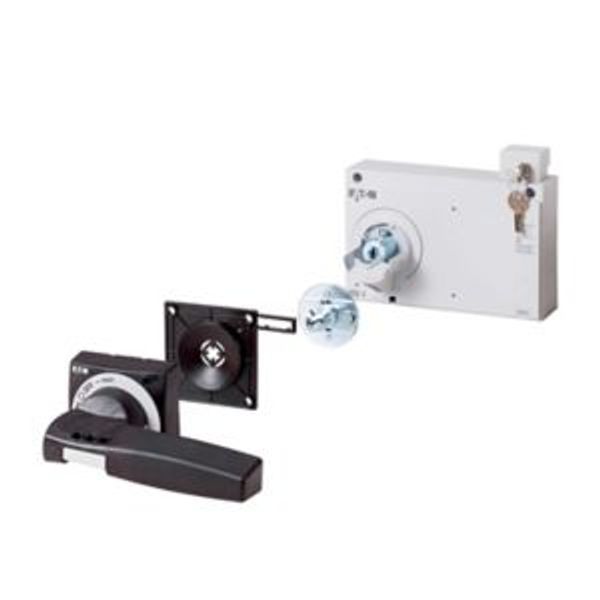 Door coupling rotary handle, black, +key lock, size 4 image 1
