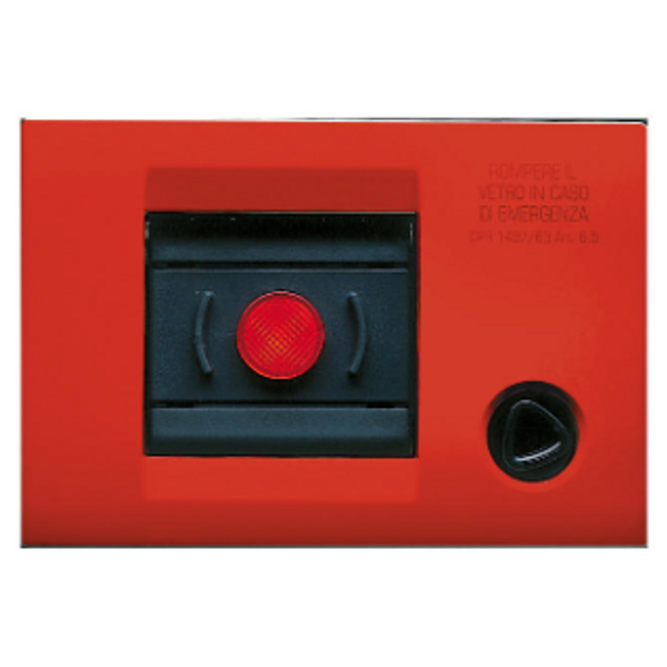 SELF-SUPPORTING WIRED PLATE FOR EMERCENGY - IP40 - RED - PLAYBUS image 1