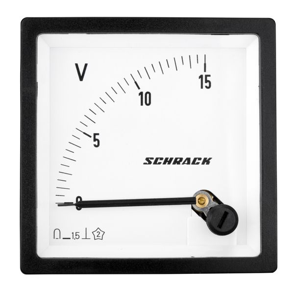 Voltmeter, 72x72mm, 15 VDC image 1