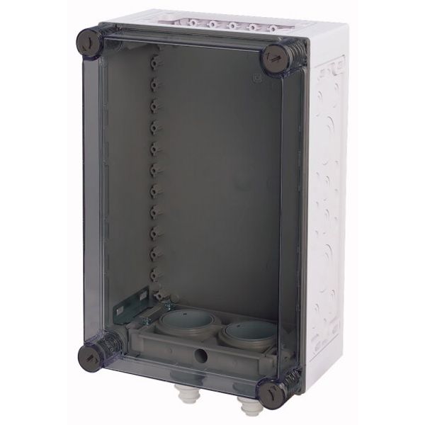 Panel enclosure, with gland plate and cable glands, HxWxD=375x250x175mm image 1