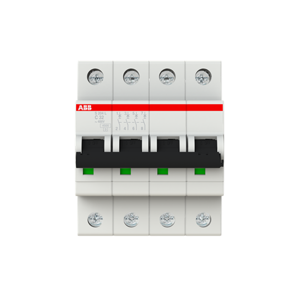 S204L-C32 Miniature Circuit Breaker - 4P - C - 32 A image 1