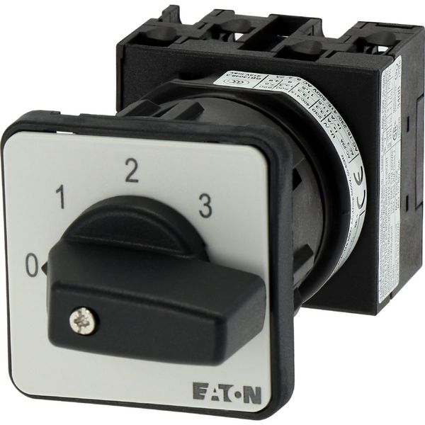 Step switches, T0, 20 A, centre mounting, 2 contact unit(s), Contacts: 3, 45 °, maintained, With 0 (Off) position, 0-3, Design number 8241 image 20