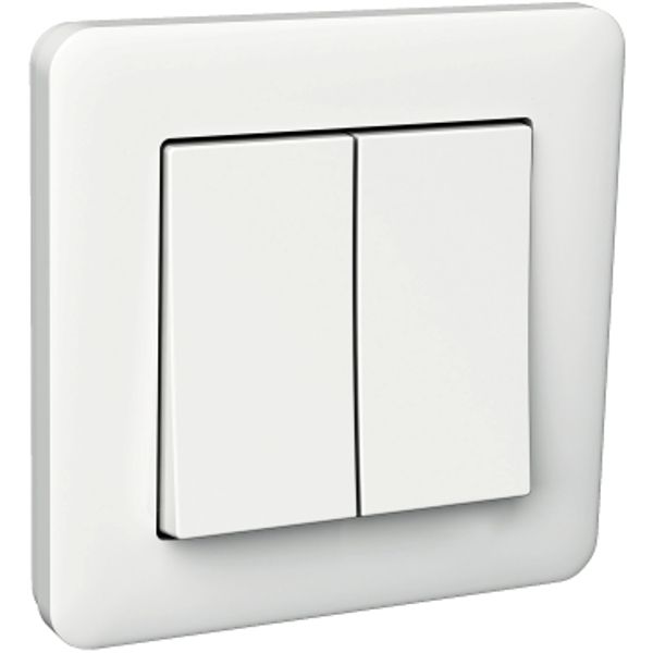 Exxact rocker switch 2-circuits white project pac image 2
