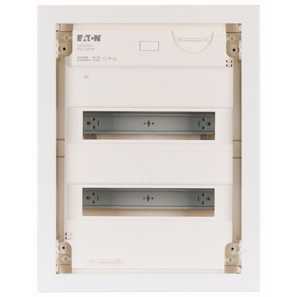 Hollow wall compact distribution board, 2-rows, super-slim sheet steel door image 2